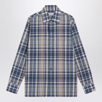Golden Goose Indigo Blue Checked Shirt
