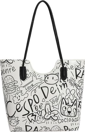 Generic Trendy Tote Bag for Women, Large Capacity Convertible Crossbody Shoulder Armpit Top Handle Bag