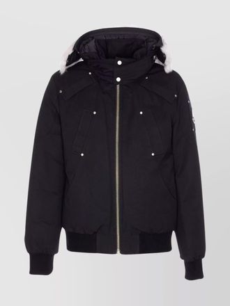 Moose Knuckles versatile bomber jacket removable hood