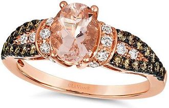 Le Vian 14K Rose Gold 1.33 Ct. Tw. Diamond & Morganite Cocktail Ring