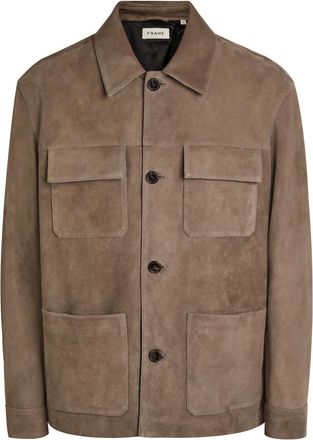 Frame Denim Chore Suede Overshirt - Taupe - XL