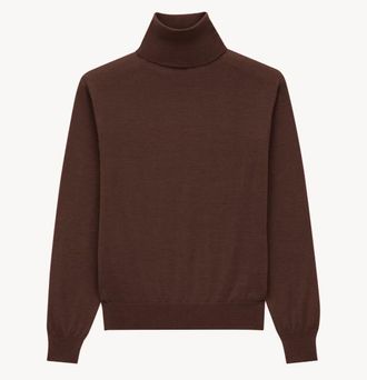 Saint Laurent Pull Col Roule Cachemire Laine