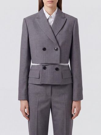 sacai Blazer doppiopetto in misto lana con dettaglio cut-out