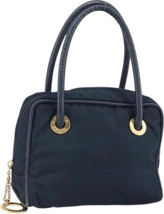 Celine Pre-owned Vintage Nylon Handtas - Dames - Vintage Handtas - Blauw - ONE Size - Nylon - Vintage