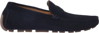 Baldinini Perforated Suede Loafer - Heren - Loafers - Blauw - 45 EU - Leer - Schoenen