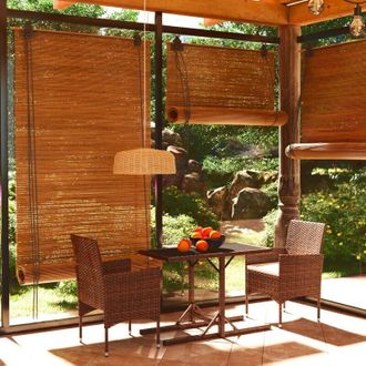 vidaXL Juego De Comedor Para Jard&iacute;n De 3 Piezas Marr&oacute;n Vidaxl