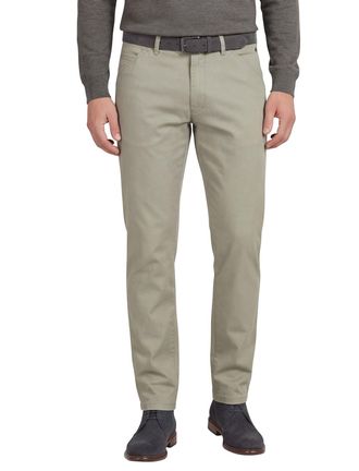 Meyer pantalon Chicago olijfgroen perfect fit katoen