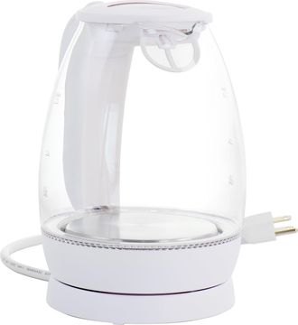 Better Chef 1.7 Liter Glass 360 Degree Cordless LED Electric Kettle in White