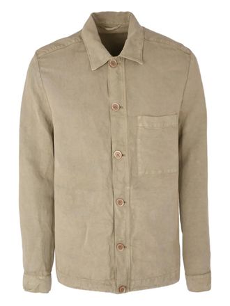 120% Lino buttoned pocket jacket - men - Linen/Flax/Lyocell - M - Neutrals