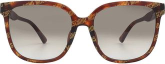 Moschino Brown Gradient Square Ladies Sunglasses MOS134/F/S 0H7P/HA 58