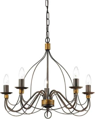 Ideal Lux Ideal Lux - Corte - 5 Light Chandelier Rust Brown Finish, E14