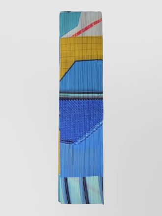 Pleats Please Issey Miyake rectangular scarf pleated texture design