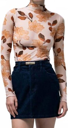 Favorite Daughter The Sheer Fantasy Top In Bare Roses