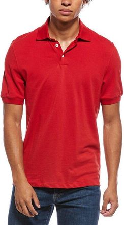 Brunello Cucinelli MenS Red Cotton Polo Shirt, Size XXL