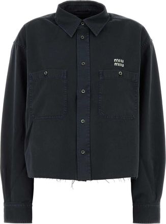 Miu Miu Dark Grey Denim Shirt
