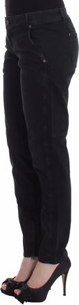 Ermanno Scervino Womens Blue Slim Jeans Denim Pants Skinny Leg Straight Black Cotton