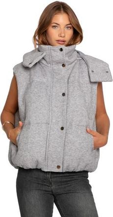 Belle & Bloom Golden Hour Hooded Puffer Vest in Grey at Nordstrom, Size X-Small/small