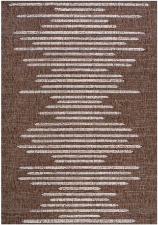 Jonathan Y Designs Zolak Berber Stripe Geometric Indoor/Outdoor Area Rug in Brown/beige at Nordstrom, Size 2Ft 0In X 8Ft 0In