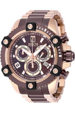 Invicta Jason Taylor 51288 Herenhorloge - Quartz Uurwerk - Roestvrij Staal met Bruine Wijzerplaat - 50 mm