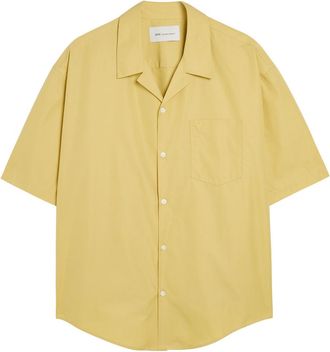 Ami Ami Paris Logo Cotton-poplin Shirt - Yellow - XL