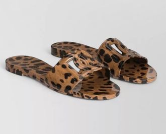 Dolce & Gabbana leopard-print rubber flat sandals