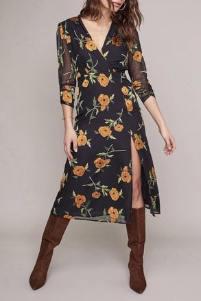 Astr Nikita Dress In Orange Blossom Floral