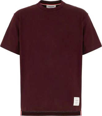 Thom Browne 4-Bar Jersey T-shirt - Heren - T-shirts - Rood - XL - Katoen - Tops
