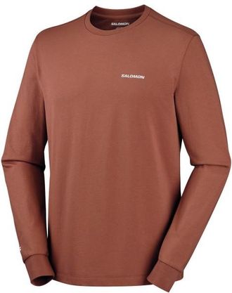 Salomon Chest Logo Long Sleeve Tee Longsleeve f&uuml;r Herren | braun