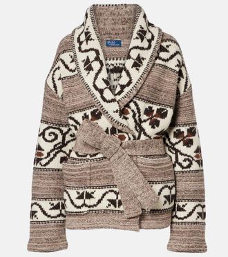 Polo Ralph Lauren Cardigan a portafoglio in jacquard di misto lana
