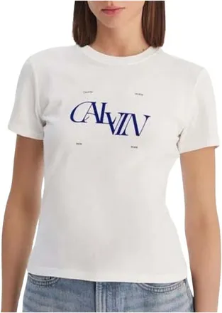 Calvin Klein Jeans Donna, Top, Bianco, S, new