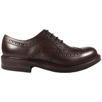 Loake Edward Leather Mens Lace Up Shoes - Dark Brown - Size:UK 10.5