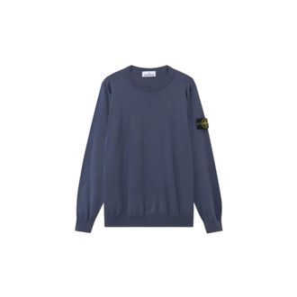 Stone Island Sweatshirts, male, Blue, Size: XL Crewneck Sweater