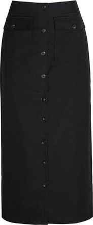 Reformation Britt Twill Midi Skirt - Brown - 10 (UK14 / L)