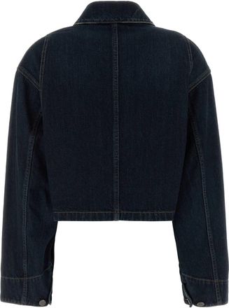 Prada Womens Denim Jacket Bleu Exterior: Cotton Giubbini