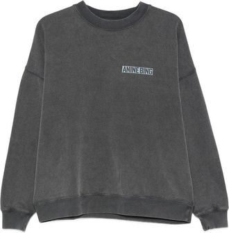 Anine Bing Miles Sweatshirt Palm - Washed Black