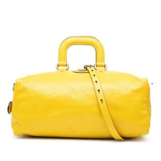 Gucci Pre-owned Weekend Bags, female, Yellow, Size: ONE SIZE Pre-owned Weekend Bag