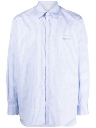 Valentino Garavani Overhemd met geborduurd logo - Wit