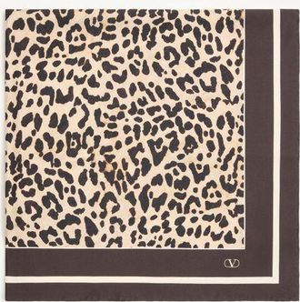 Valentino Garavani Foulard Fauve &Eacute;clat In Seta Donna ANIMALIER UNI
