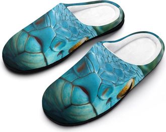 Generic Snake Palm Leaf Womens Slippers Winter Warm House Shoes Indoor Outdoor Hotel Slipper