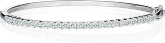 The Diamond Store 2.5ct Lab Diamond Eternity Bangle H/Si Quality Set in 9K White Gold