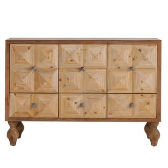 Mathi Design Aparador con dise&ntilde;o geom&eacute;trico en relieve L118