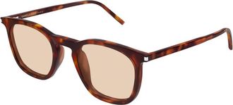 Saint Laurent Zonnebril - Heren - Zonnebrillen - Bruin - 49 MM - Accessoires