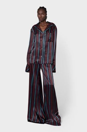 Roksanda Ilincic Arneau Printed Silk Pants in Calliope /Aqua at Nordstrom, Size 8