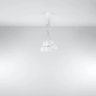 Wonderlamp L&aacute;mpara de techo con 5 portal&aacute;mparas blanco