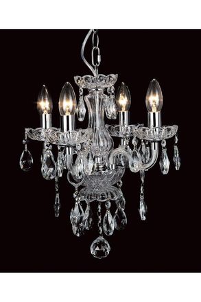 Netlighting Rodeo Clear Crystal 4 Arm Chandelier