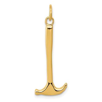 Diamond2Deal 14k Yellow Gold 3D Hammer Charm