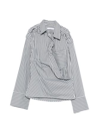 Iro Iro Womens Lace Striped Cotton Shirt