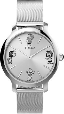 Timex Peanuts Transcend Womens Silver Watch TW2W46000 Stainless Steel - One Size