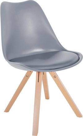 Clp Clp - Silla De Sal&oacute;n Sof&iacute;a En Polipiel Y Pl&aacute;stico Gris Natural (cuadrado)