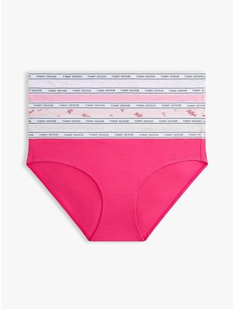 Tommy Hilfiger Womens Logo Band Mix Bikini 5-Pack - Pink - XL